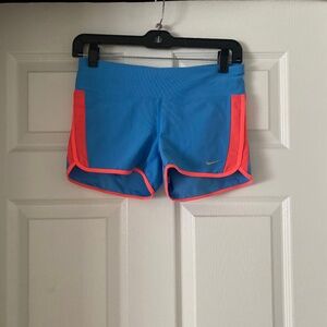 Nike Running Shorts Stretchy - Blue Pink - Size Medium